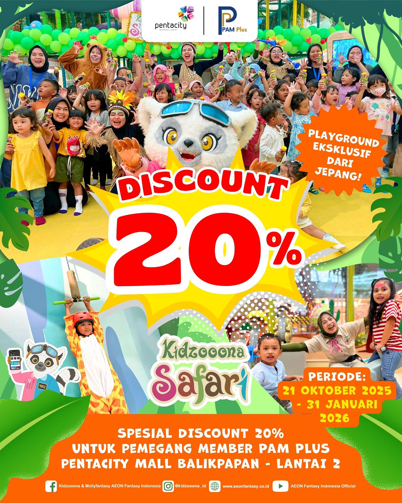 [BPN] Special Discount 20% at Kidzooona Safari Pentacity Mall ✨